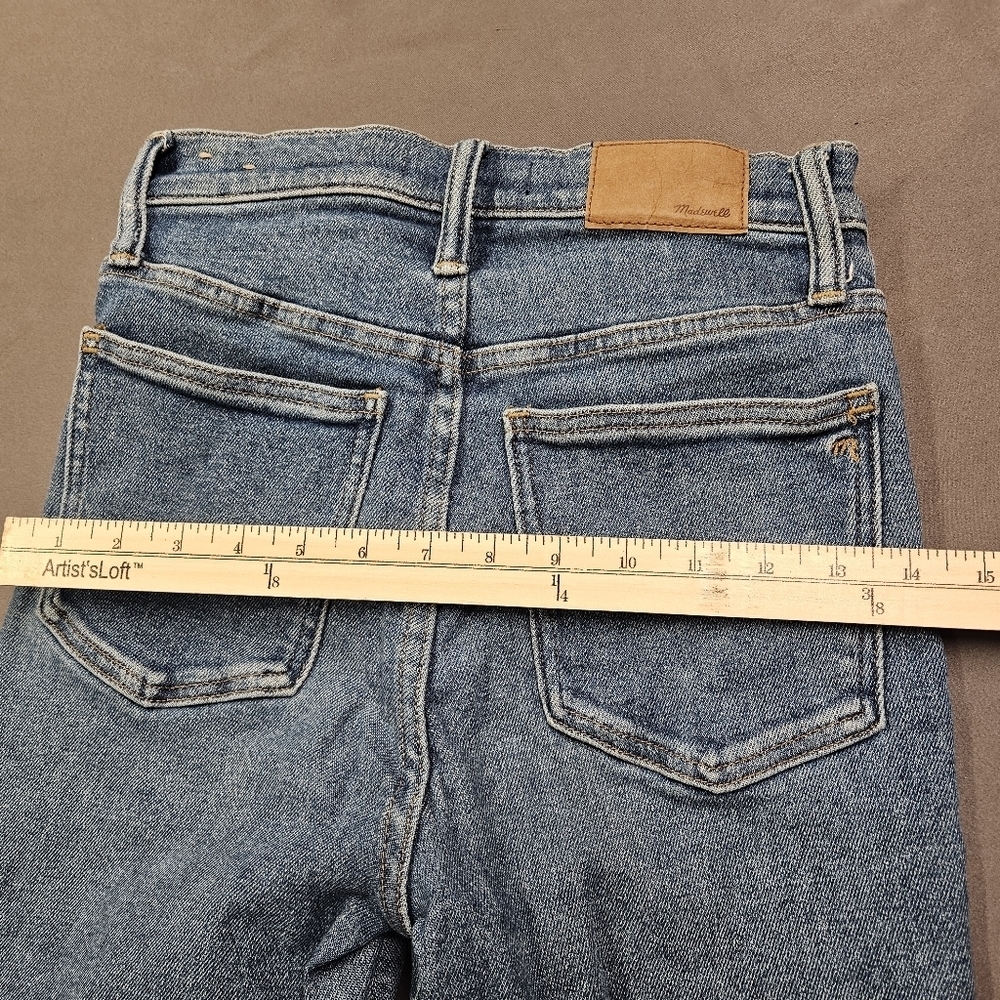 Madewell The Perfect Vintage Jeans Women's 24 High Rise Raw Hem Straight Denim